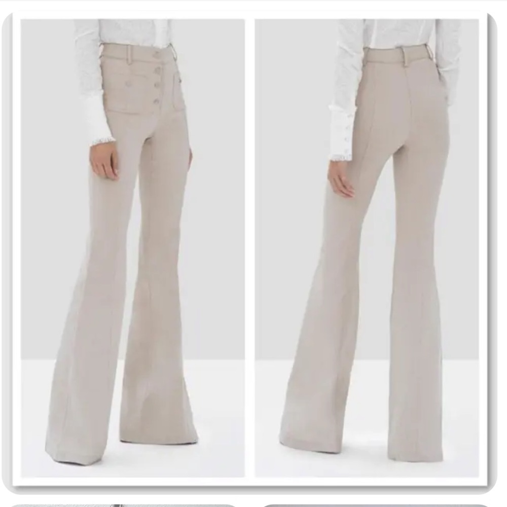 ALEXIS *Helene* tan high waisted 70s style flare pants S